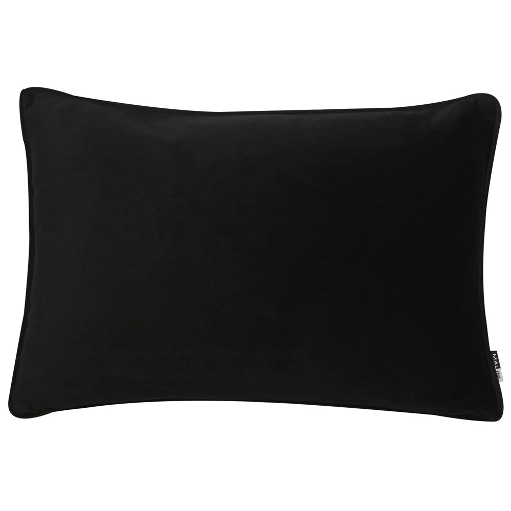 Malini Luxe Rectangle Cushion Black