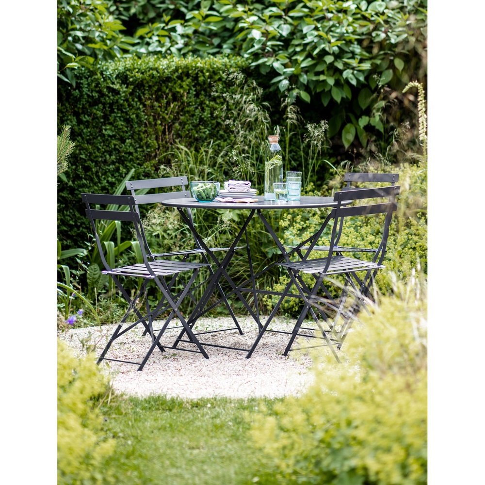 Garden Trading Rive Droite 4 Seater Bistro Set Carbon