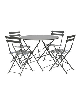 Garden Trading Rive Droite 4 Seater Bistro Set Carbon