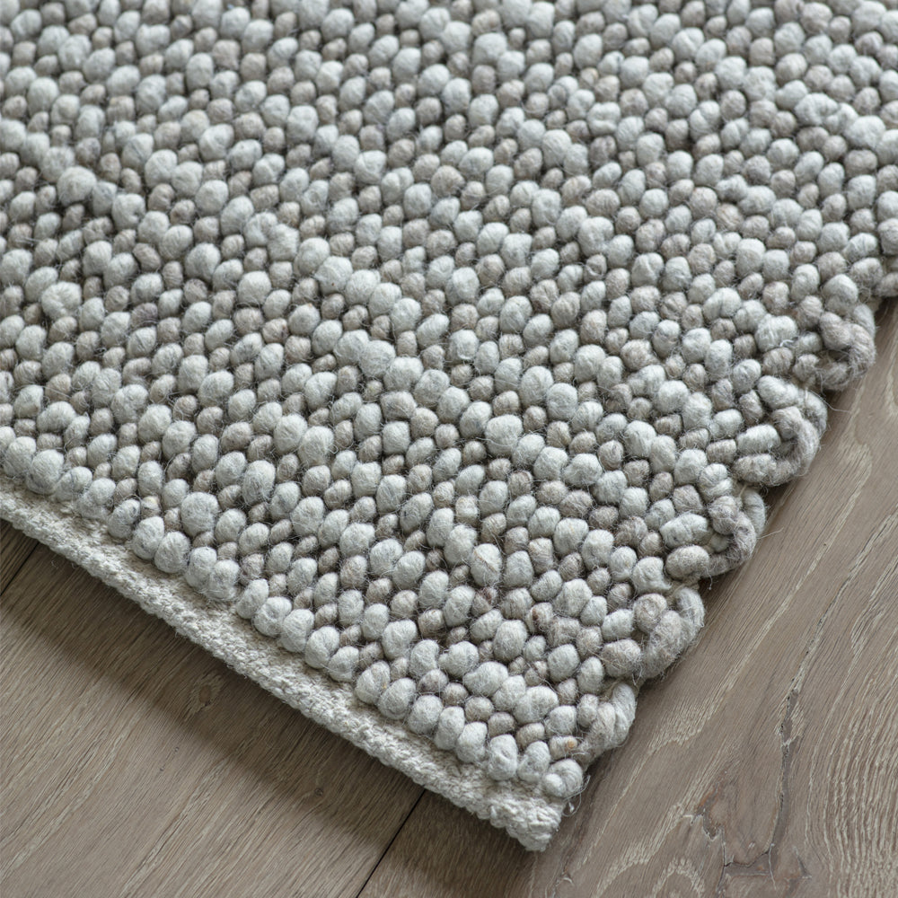 Garden Trading Badbury Rug in Stone 150 x 240cm - Wool & Polyester