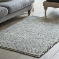 Garden Trading Badbury Rug in Stone 120 x 180cm - Wool & Polyester