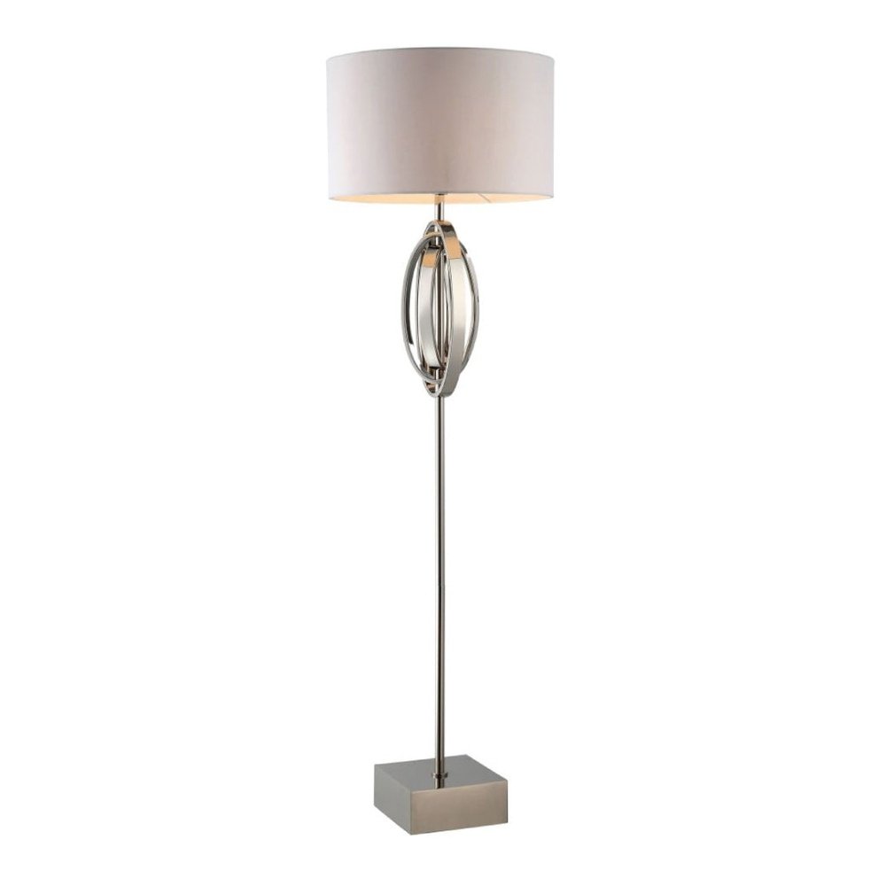 RV Astley Seraphina Nickel Oval Rings Floor Lamp-RVAstley-Olivia's