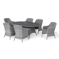 Maze Santorini 6 Seat Dining Set Grey