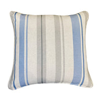 Malini Jarita Woven Cushion in Turqoise with Stripe Reverse