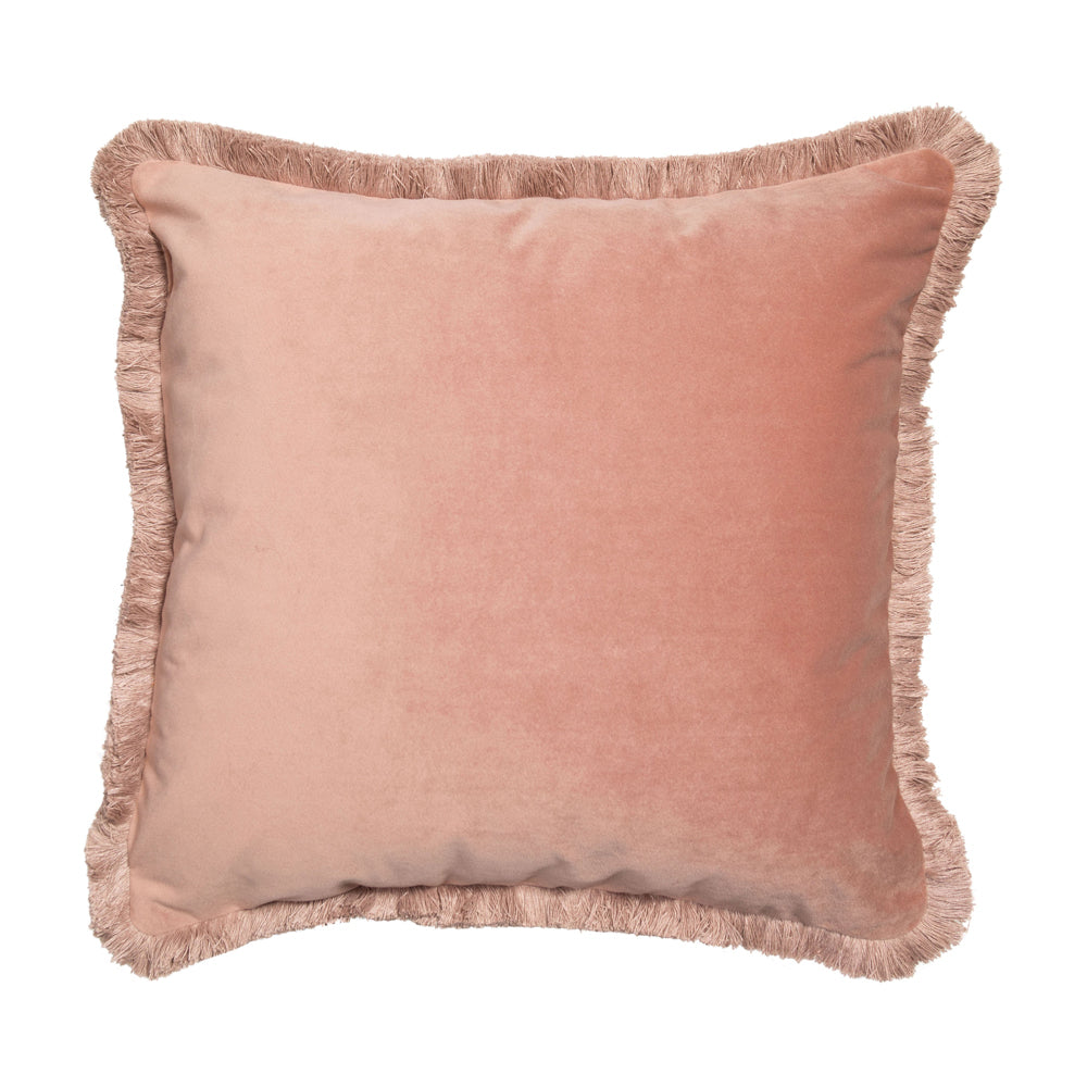 Malini Meghan Cushion in Pink with Fringe Detailing
