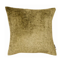 Malini Cut Velvet Dot Cushion in Olive - 43 x 43cm