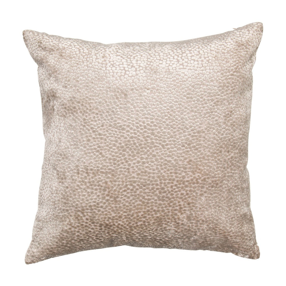 Malini Burnt Velvet Cushion in Taupe - 43 x 43cm