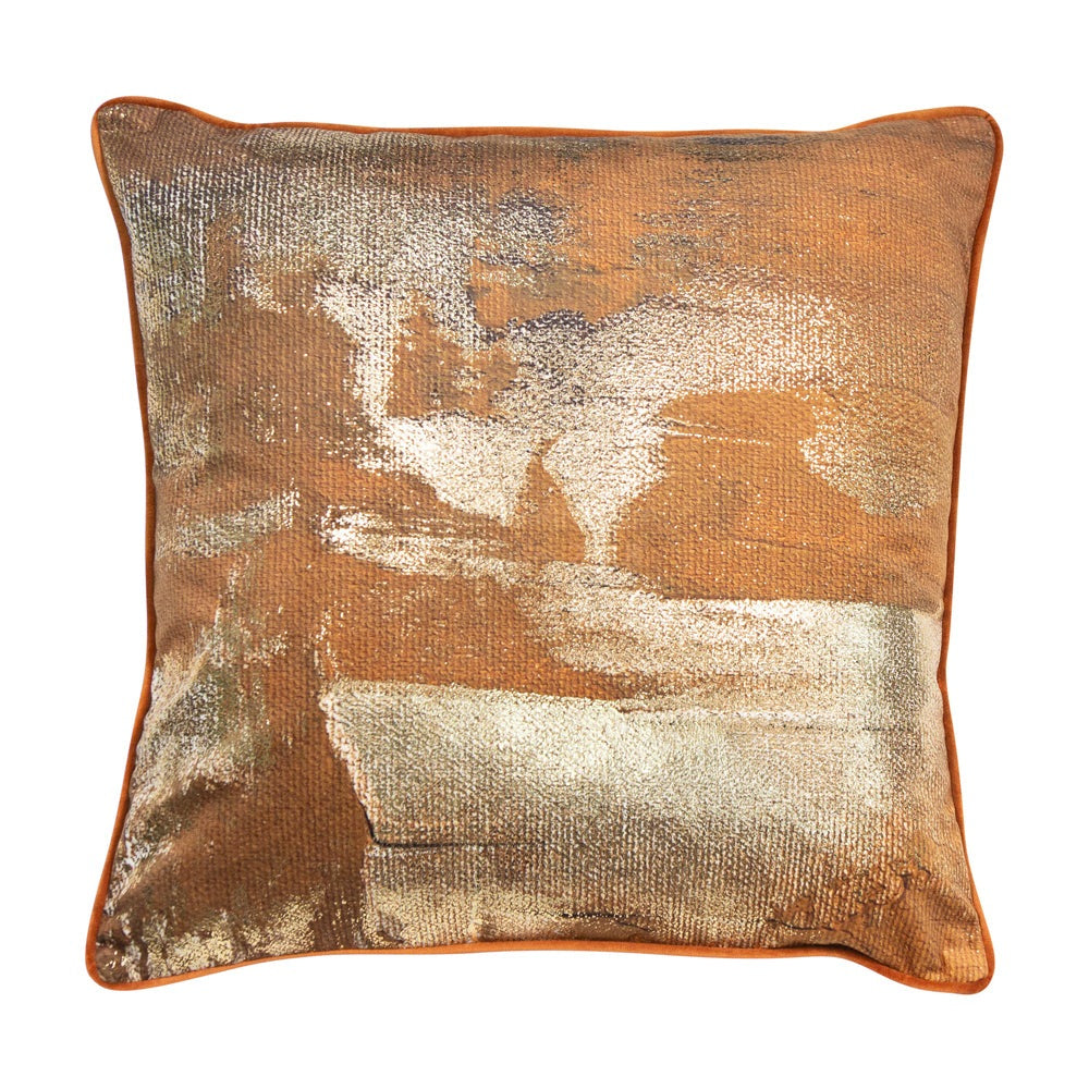 Malini Desert Abstarct Cushion in Orange