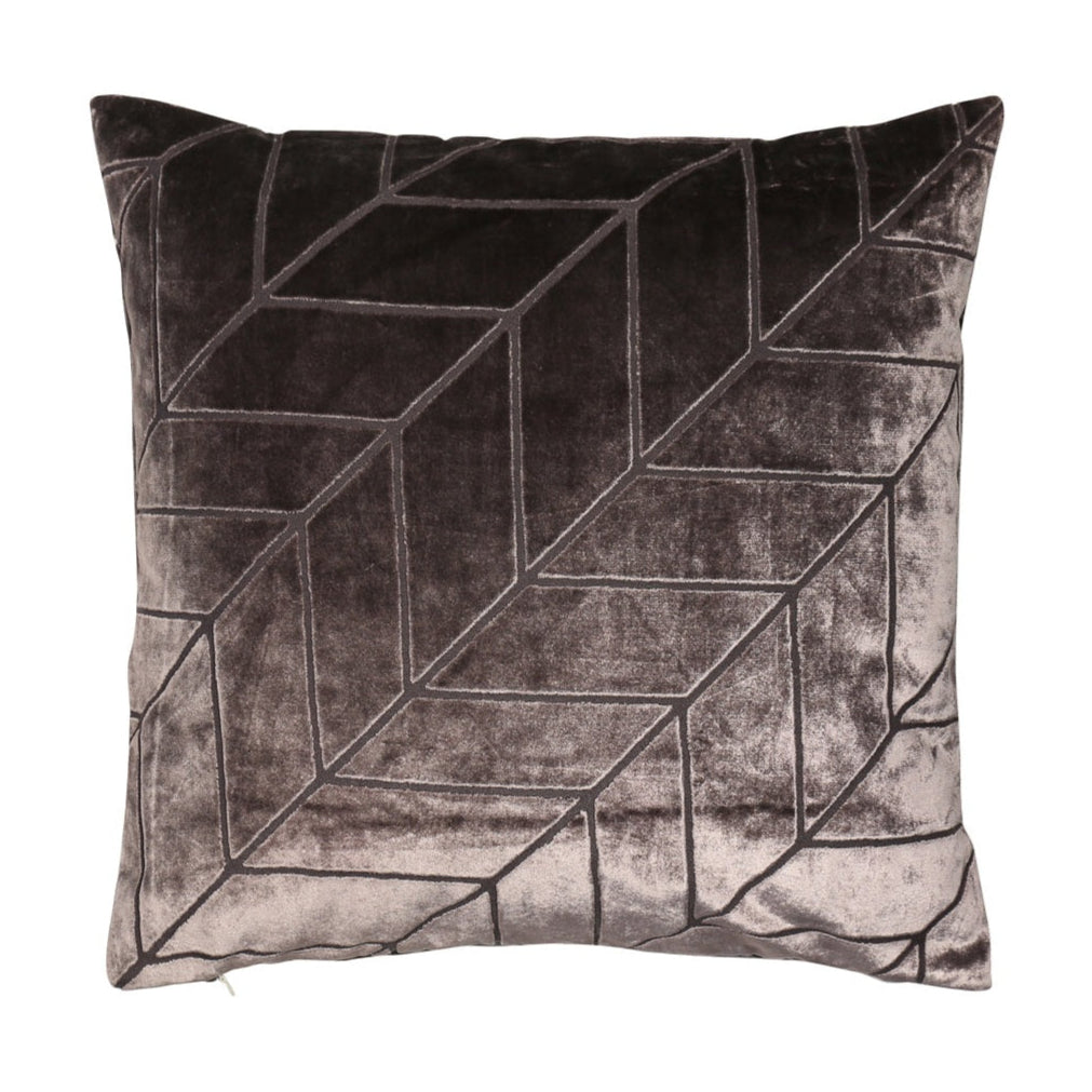 Hoxley Cut Velvet Cushion - Truffle Malini 1