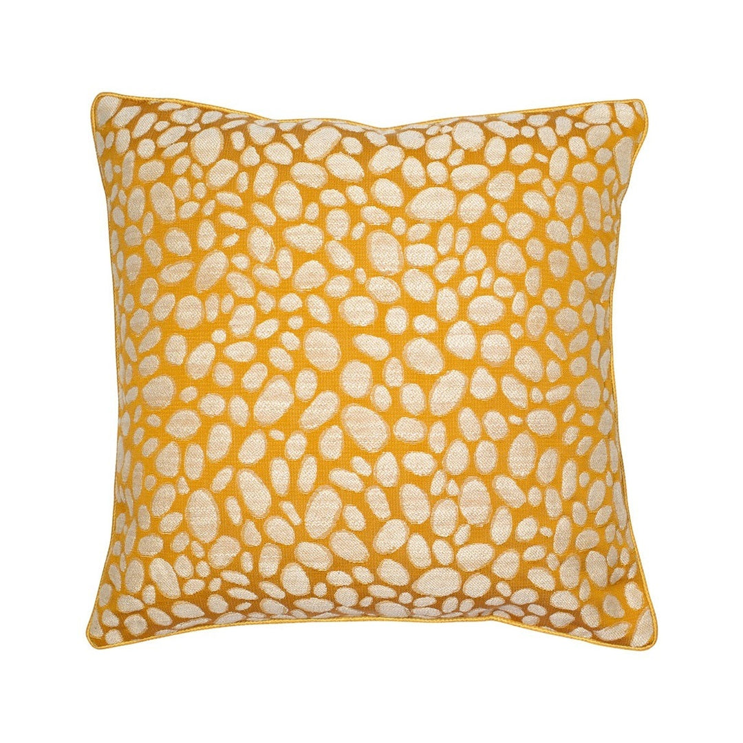 Pebble Weave Cushion - Mustard Malini 1