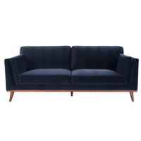 Twenty10 Designs Mickey Velvet 2 Seat Sofa in Blue