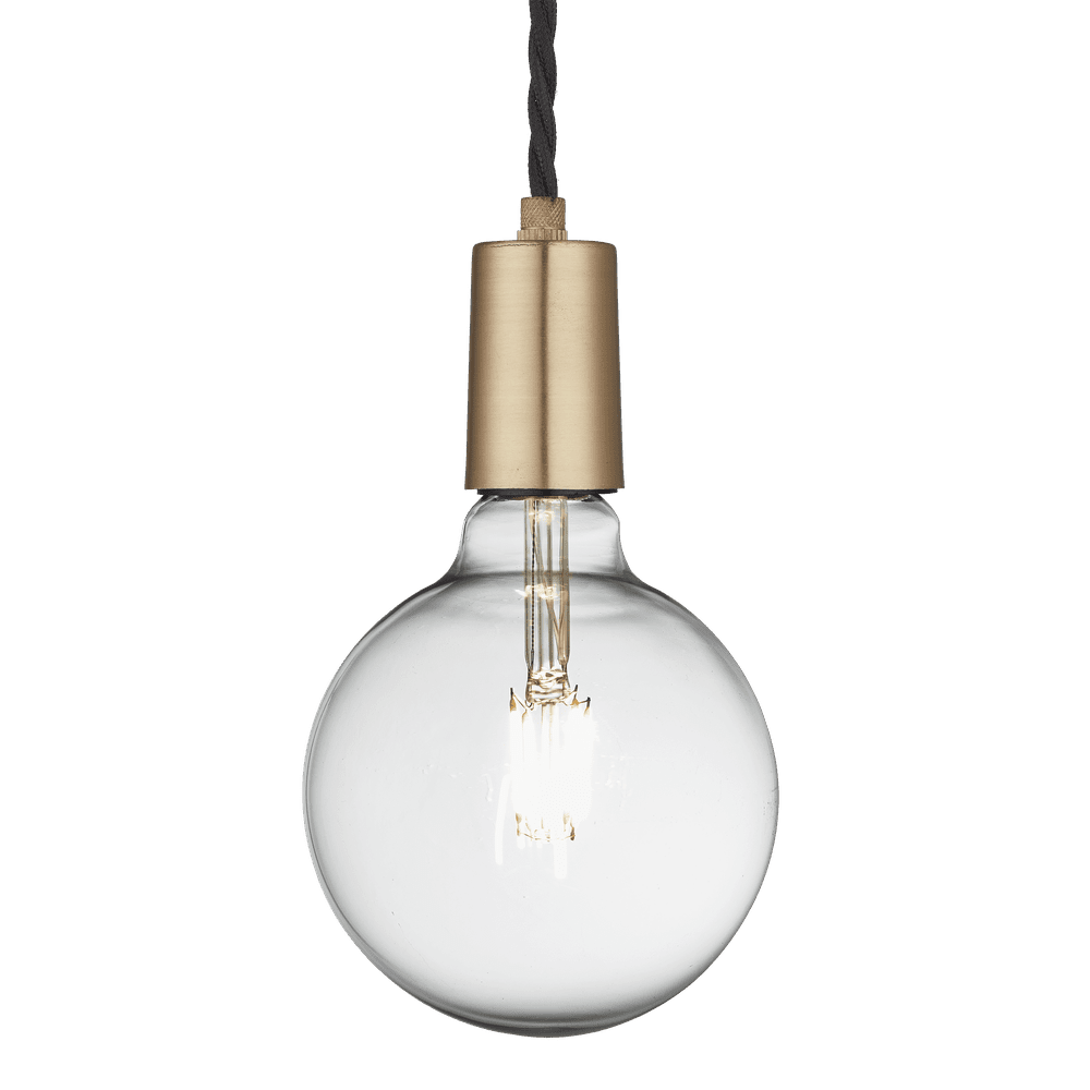 Industville Sleek Edison Pendant - 1 Wire - Brass