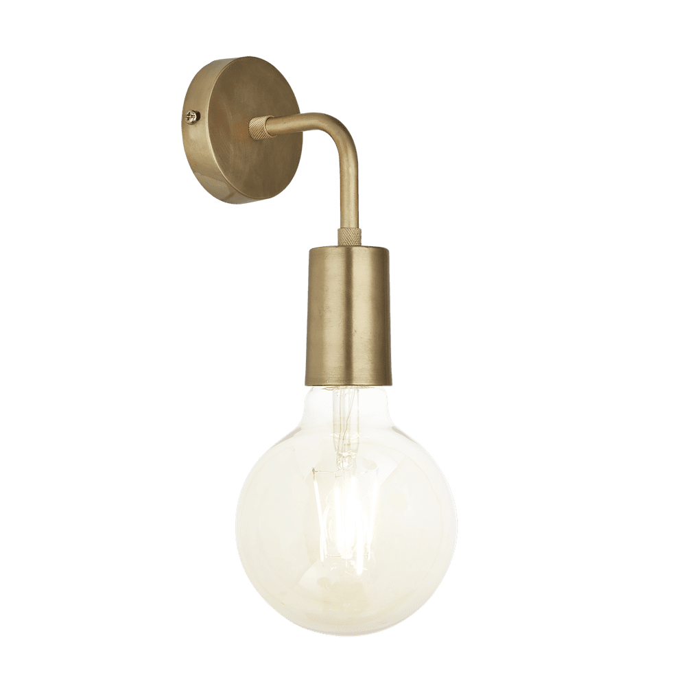 Industville Sleek Edison Wall Light - Brass