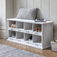 Garden Trading Chedworth 8 Shoe Locker in Whitewash Spruce