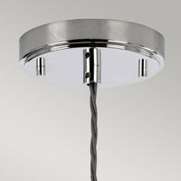 Elstead Lighting Sola 1 Light Pendant Light in Polished Nickel