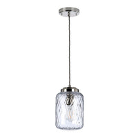 Elstead Lighting Sola 1 Light Pendant Light in Polished Nickel