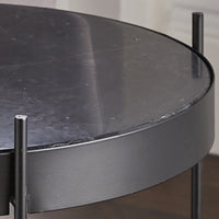 Native Home Marble Side Table in Black