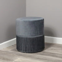 Native Home Round Grey Tassles Stool