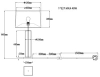 Liang & Eimil Norman Table Lamp Nickel