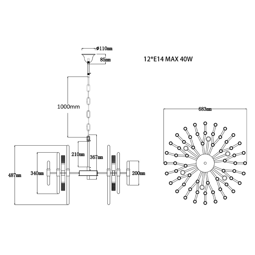 Liang & Eimil Durham Ceiling Lamp Nickel