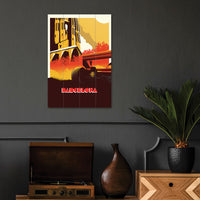 The Art Group Zoom F1 Barcelona Wood Print- 40x59cm