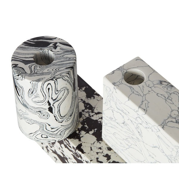 Swirl Candelabra - Black & White Tom Dixon 4