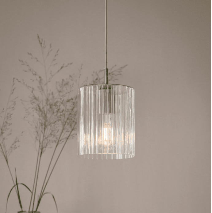 Garden Trading Clarendon Pendant Light in Clear Glass