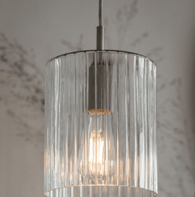 Garden Trading Clarendon Pendant Light in Clear Glass