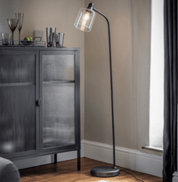 Garden Trading Hoxton Cylinder Floor Lamp in Black Steel