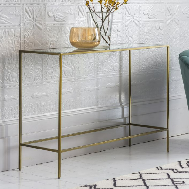 Gallery Interiors Rothbury Console Table in Bronze