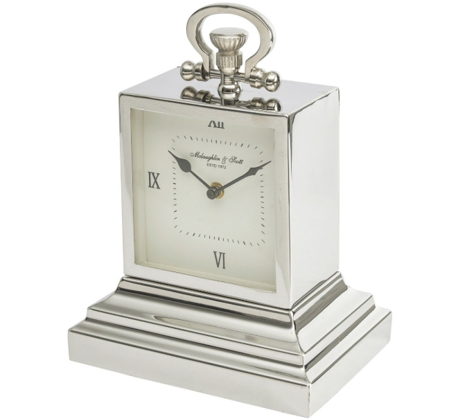 Libra Latham Aluminium Clock With Roman Numerals-Libra-Olivia's 
