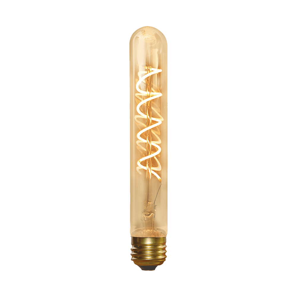 Industville Vintage Spiral LED Edison Bulb Old Filament Lamp - 5W E27 Cylinder T30 - Amber