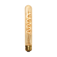 Industville Vintage Spiral LED Edison Bulb Old Filament Lamp - 5W E27 Cylinder T30 - Amber