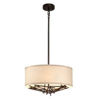 Elstead Lighting Taiko 3 Light Pendant in Bronze