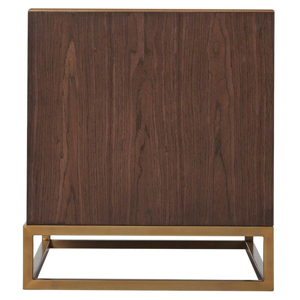 TA Studio Blain Bedside Table Macadamia and Brass