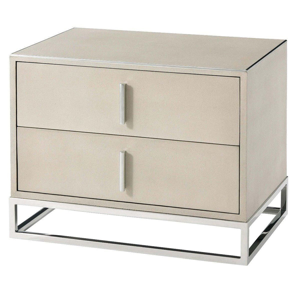 Blain Bedside Table - Overcast Shagreen Theodore Alexander 2
