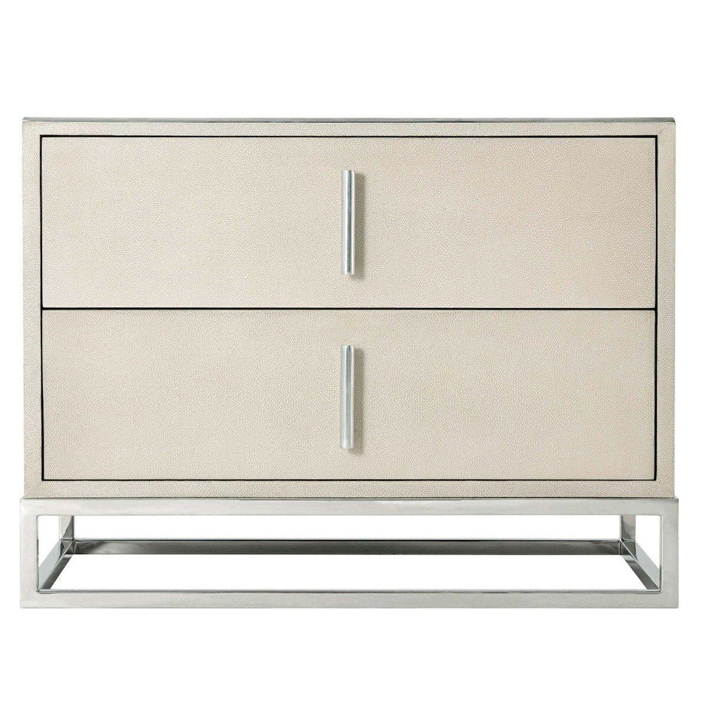 Blain Bedside Table - Overcast Shagreen Theodore Alexander 1