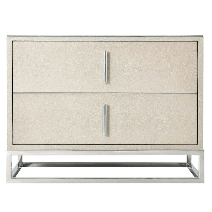 Blain Bedside Table - Overcast Shagreen Theodore Alexander 1