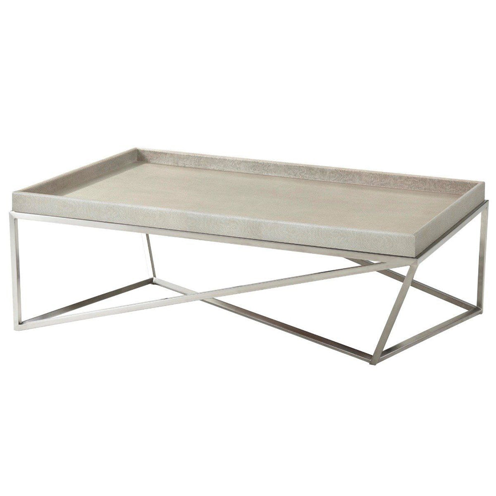 Crazy X Rectangular Coffee Table - Overcast Theodore Alexander 1
