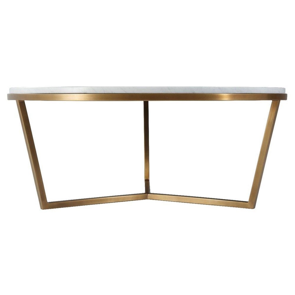 TA Studio Fisher Coffee Table Marble and Brass