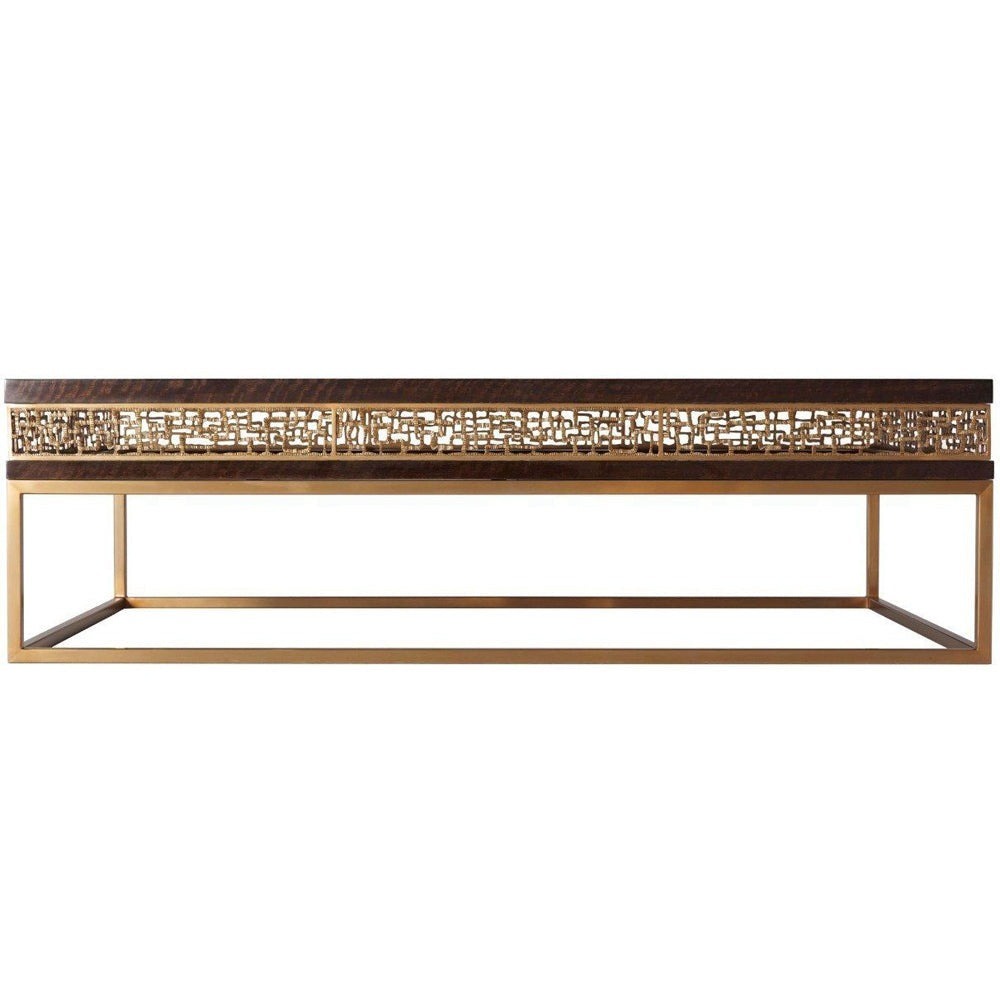 Frenzy Rectangular Coffee Table - Eucalyptus Theodore Alexander 1