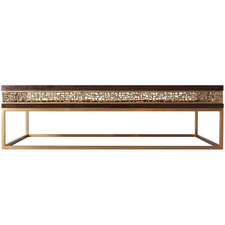 Frenzy Rectangular Coffee Table - Eucalyptus Theodore Alexander 1