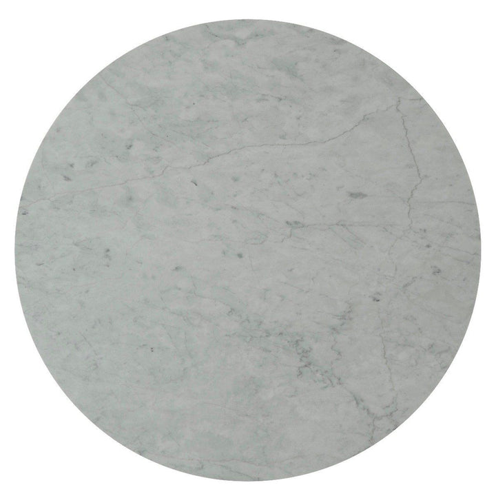 Adley 6 Seater Marble Round Dining Table - Gunmetal Theodore Alexander 3