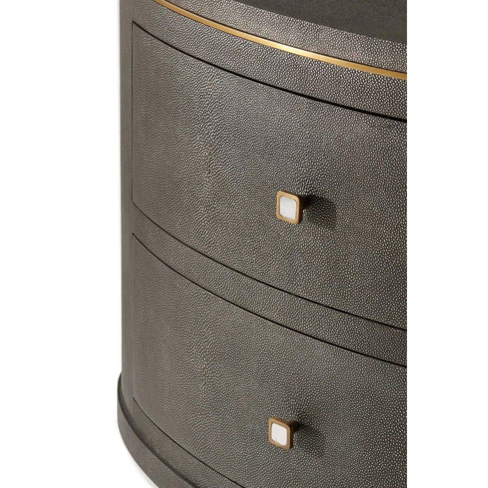 TA Studio Eli Bedside Table Tempest and Brushed Brass