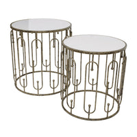 Mindy Brownes Set of 2 Estela Marble Side Tables