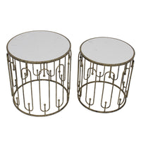 Mindy Brownes Set of 2 Estela Marble Side Tables