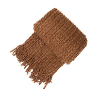 Malini Barley Twist Throw in Chocolate - 130 x 180cm