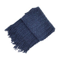 Malini Barley Twist Throw in Navy - 130 x 180cm