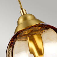 Elstead Lighting Tiber 1 Light Pendant Light in Brass