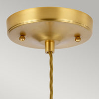 Elstead Lighting Tiber 1 Light Pendant Light in Brass